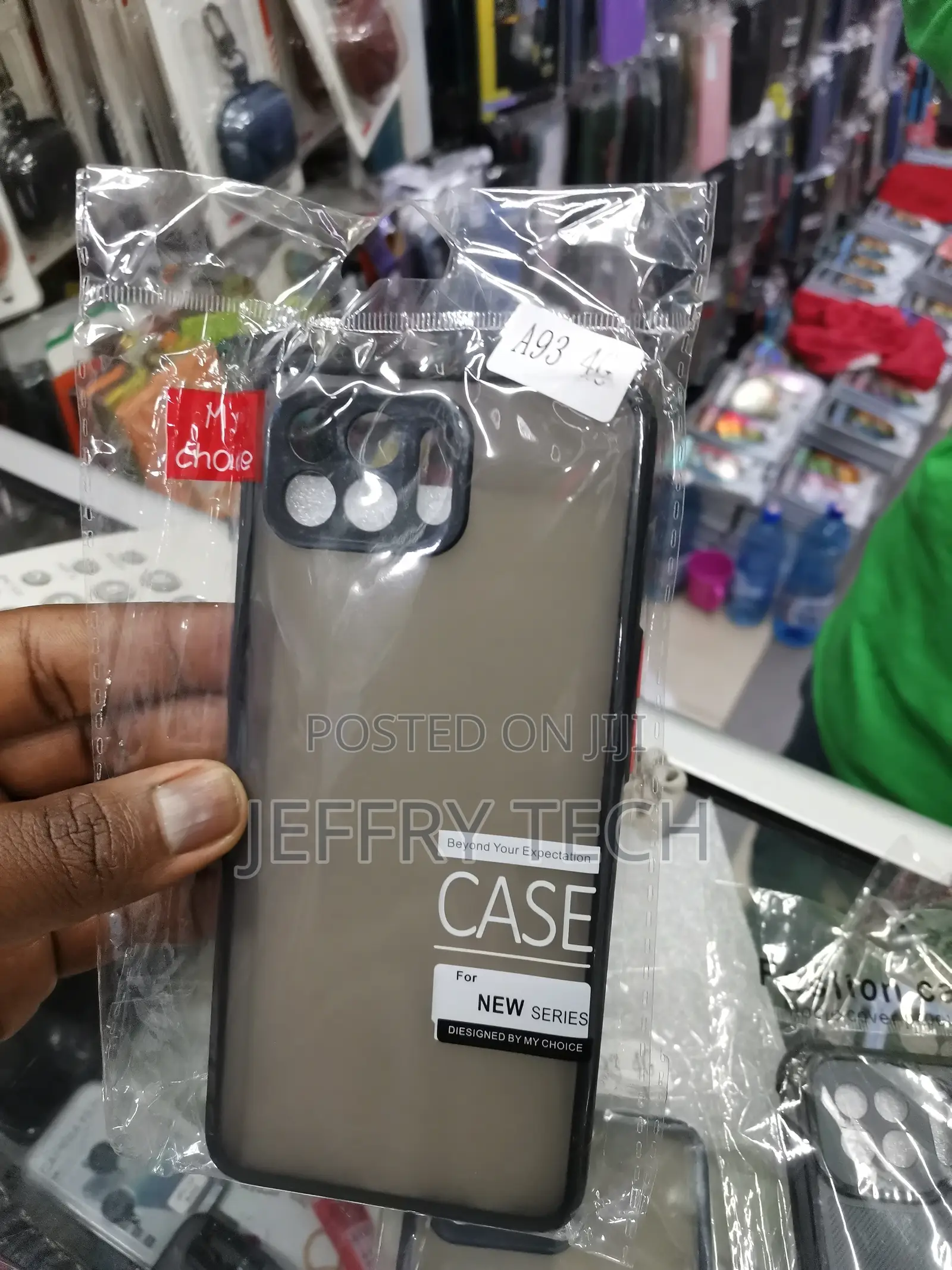 Camera Protection Smoke Back Cover Case for Oppo A93 (Black)