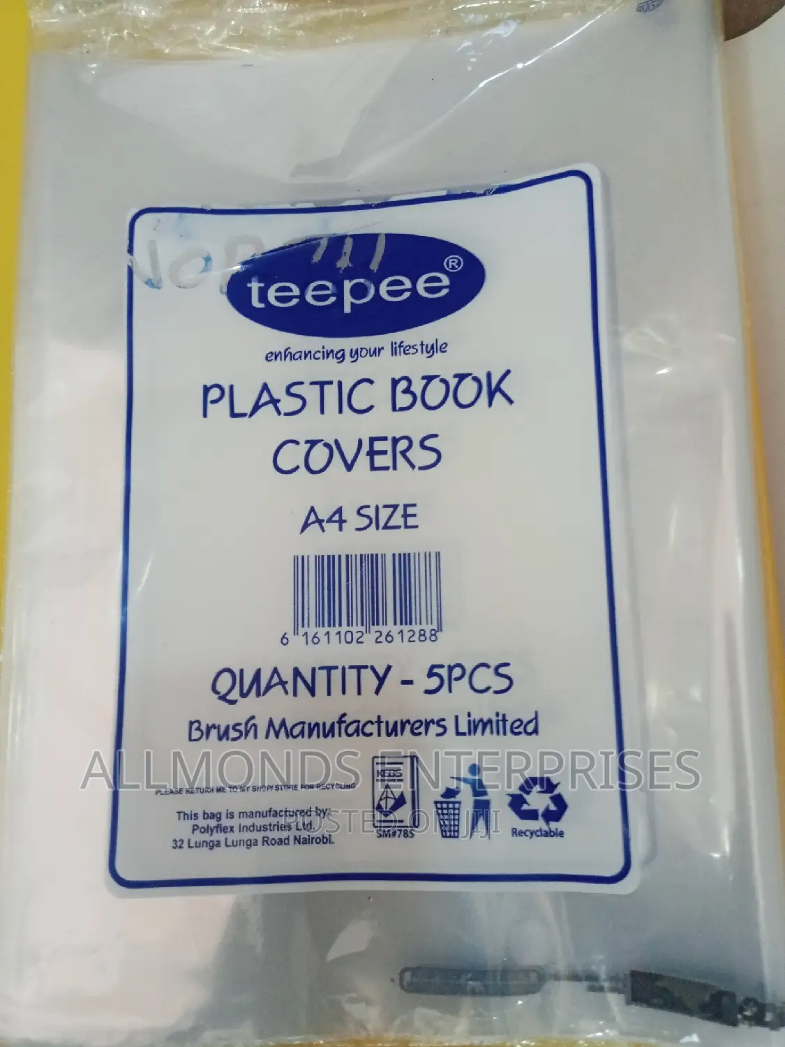 Book Covers A4- Packet of 5 Pieces