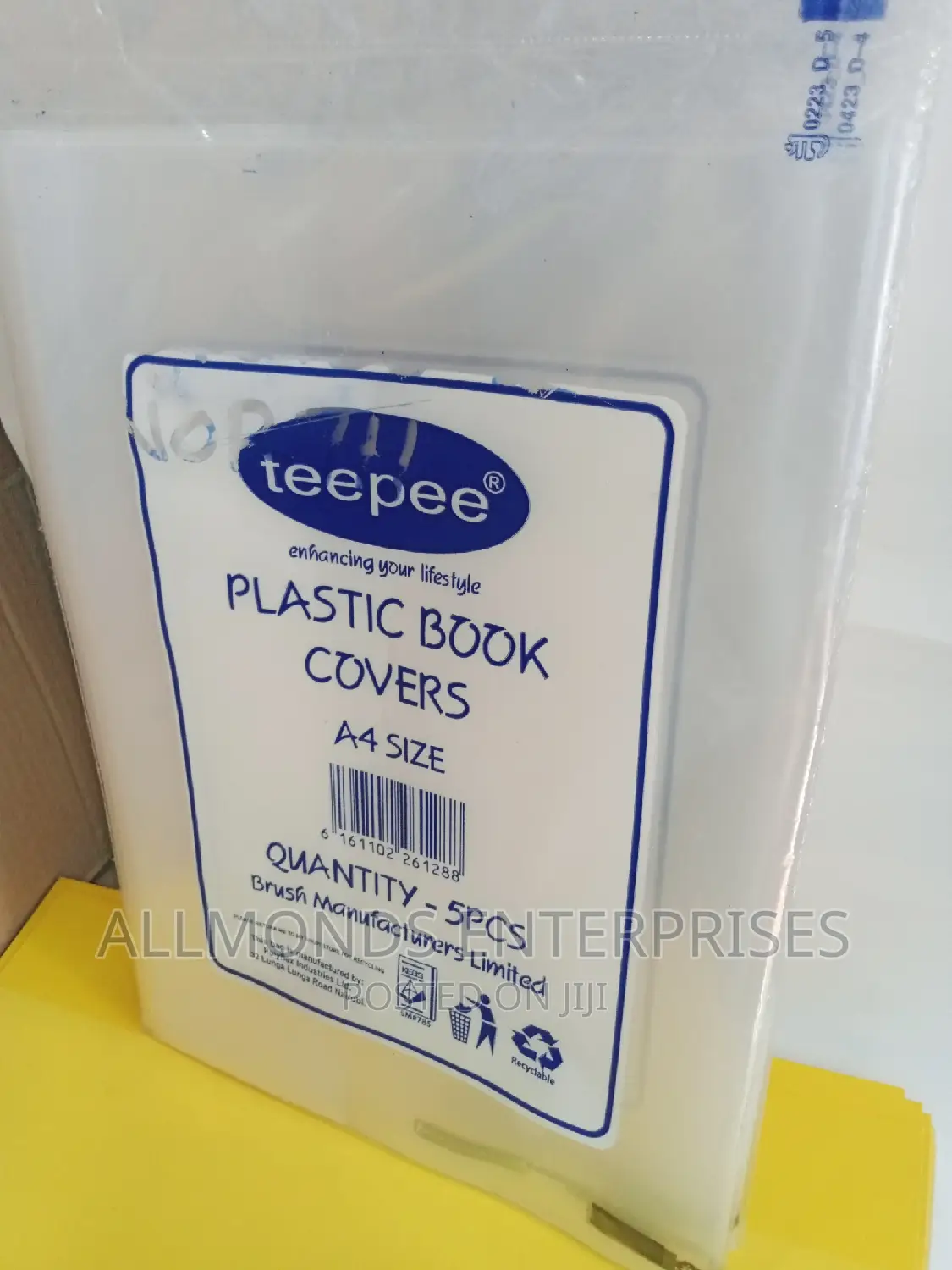 Book Covers A4- Packet of 5 Pieces