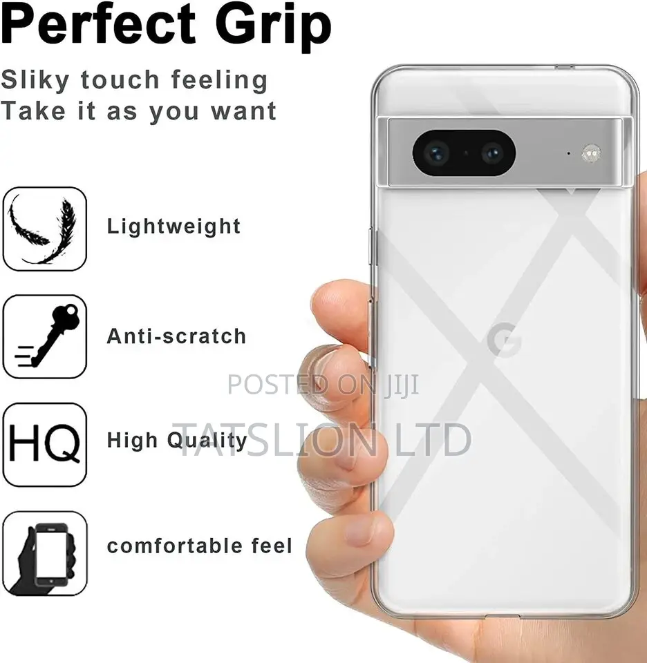 Case for Google Pixel 7A Silicone Case Clear Slim Bu
