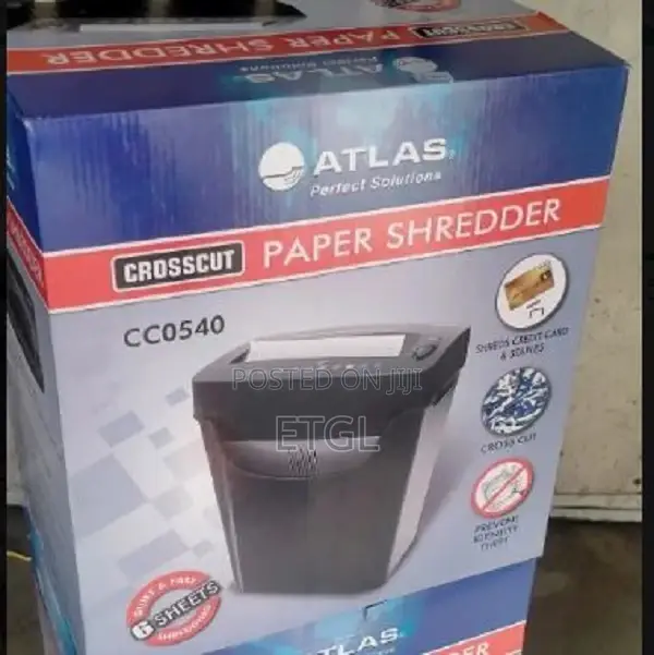 Atlas CC0540 Paper Shredder CROSSCUT 6 Sheets