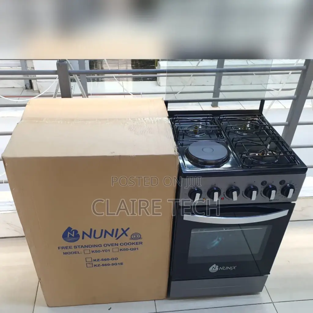Black 50*55 3+1 Standing Cooker With Electric Oven