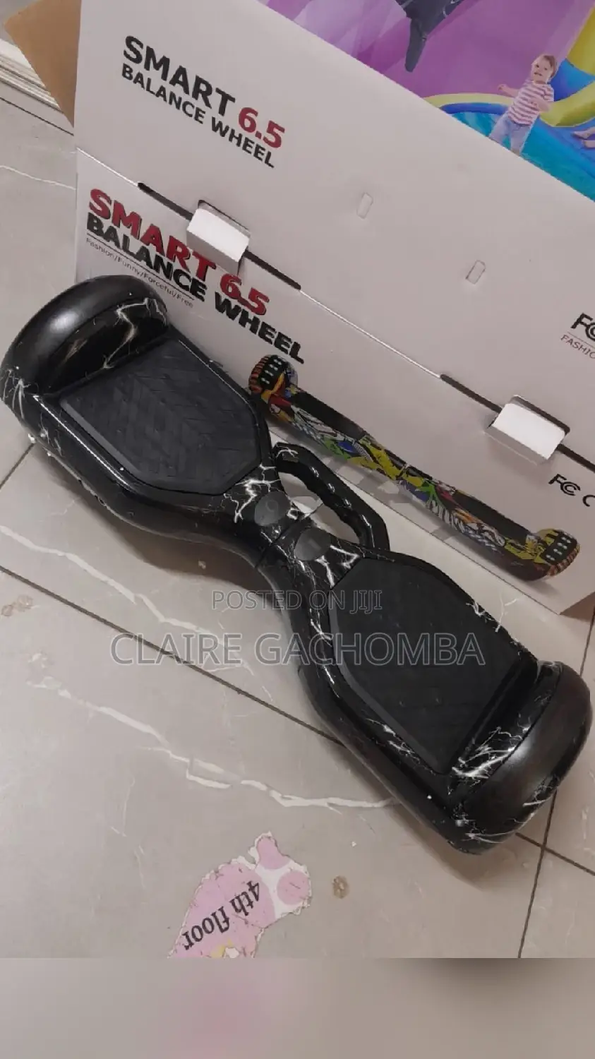 Black Hoover Board Post 6.5 Inches