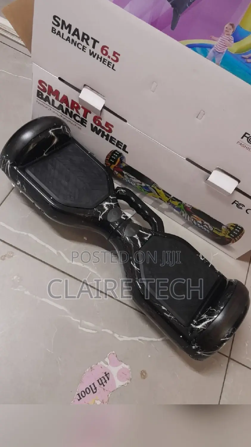 Black Hoover Board Post 6.5 Inches
