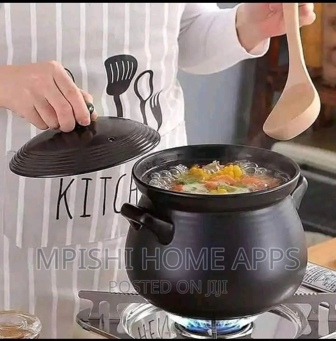High Quality Heavy Ceramic Black Pot
