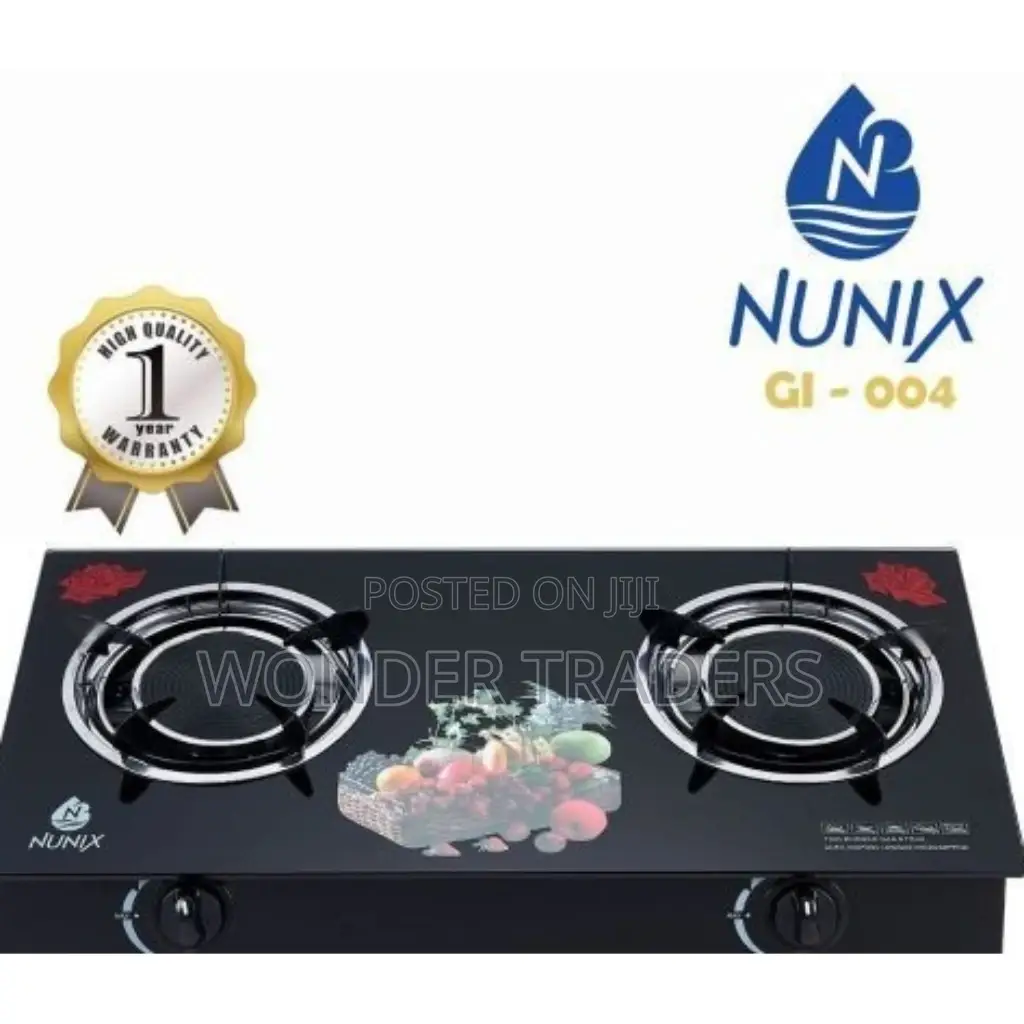 Nunix Glass Top Infrared Gas Stove Double Burner
Brand