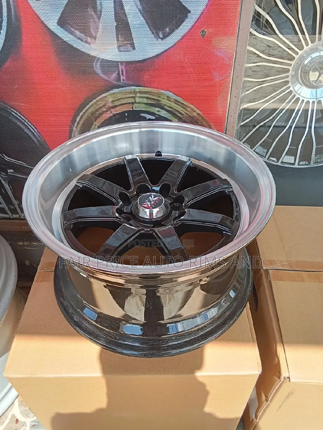 Sports Rims Size 15/8 Deep Dish Black With Silvery