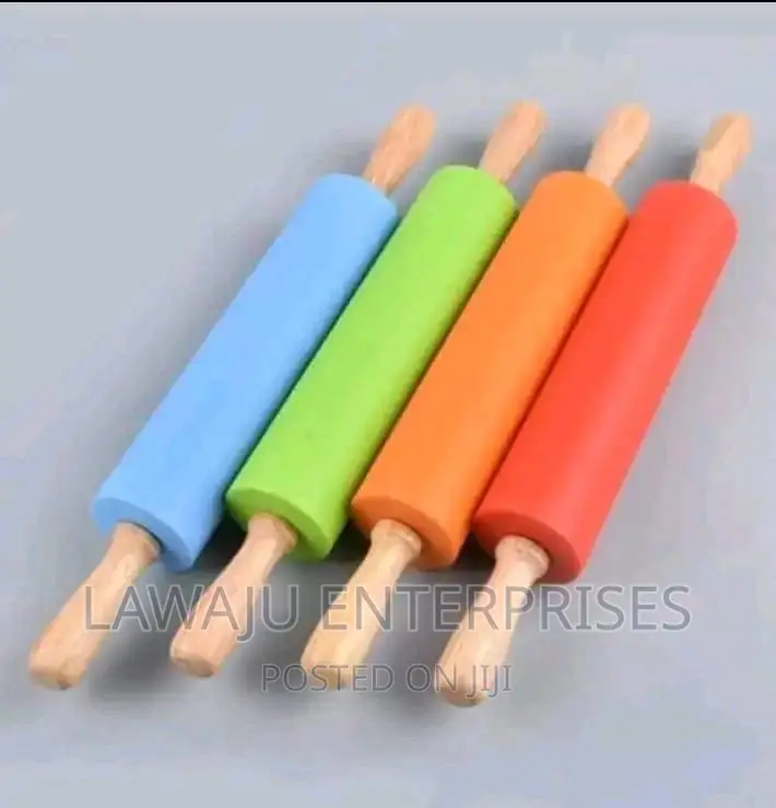 Wooden Handle Silicone Rolling Pin