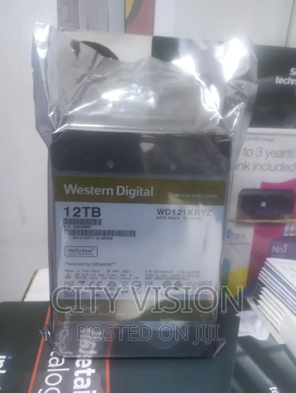 WD Gold 12tb Enterprise Western Digital WD(WD121KRYZ PC)12TB