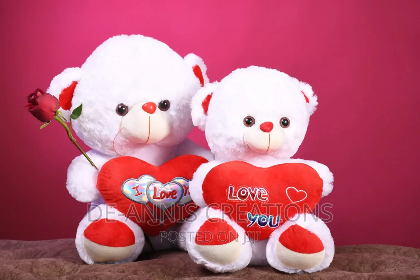 Beautiful WHITE Love Heart Teddy Bear 50 CM