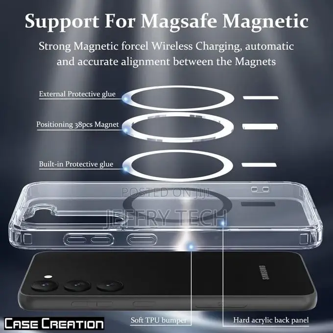 Magnetic Case for Samsung Galaxy S23 6.1-Inch, Compatible Wi