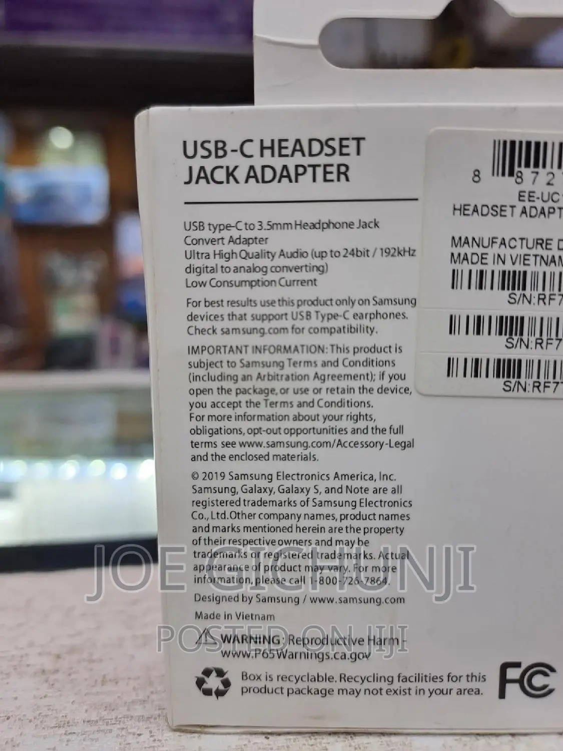 Samsung USB Type-C to 3.5mm Headphone/Headset Jack Adapter
