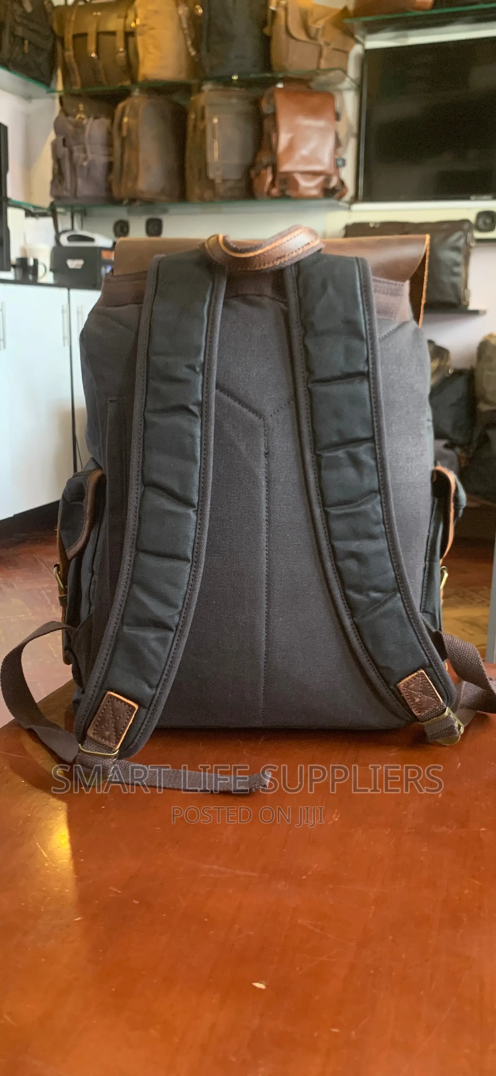 Waterproof Waxed Canvas Rucksack Vintage Laptop Backpack