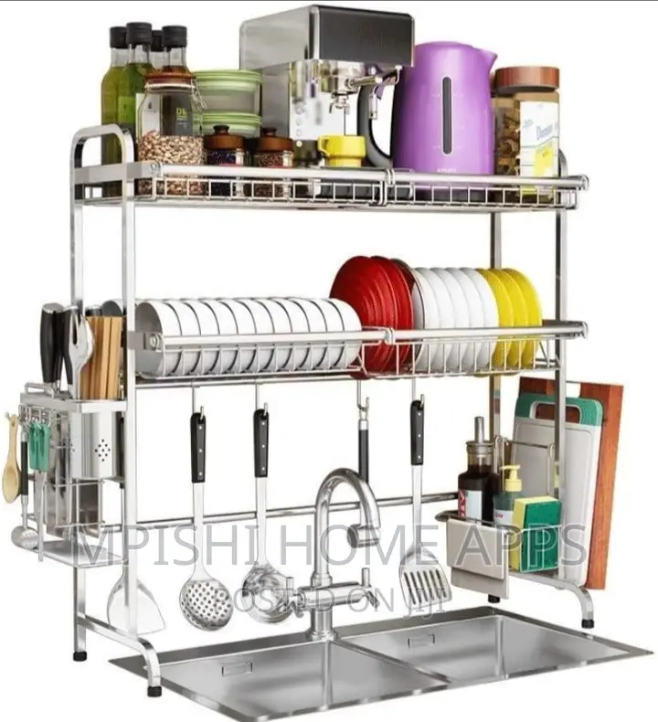 Stainless Steel Over The Sink Dish Drainer