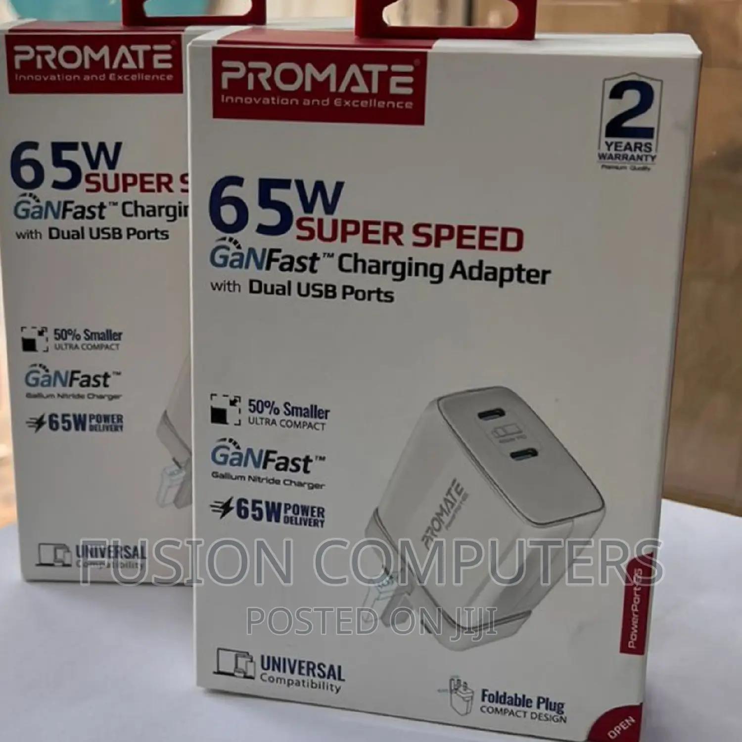 Promate 65W USB-C Power Delivery Gan Charger.