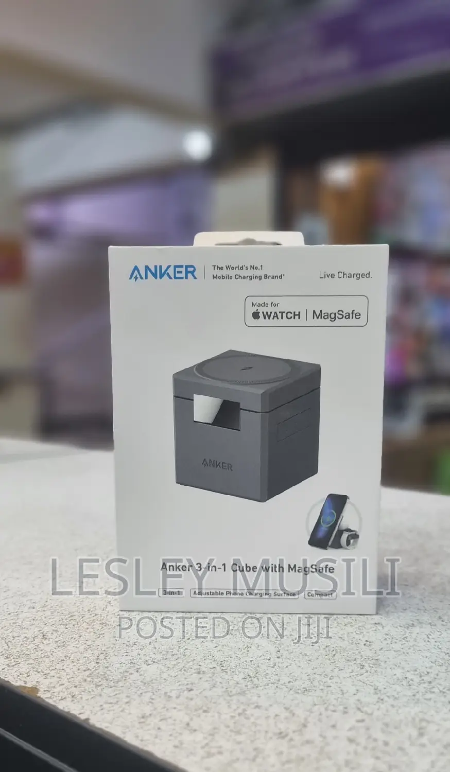 Anker 3-in-1 Cube With Magsafe(Black)