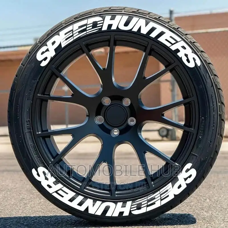 Speed Hunters Tire Stickers 8pcs Glue