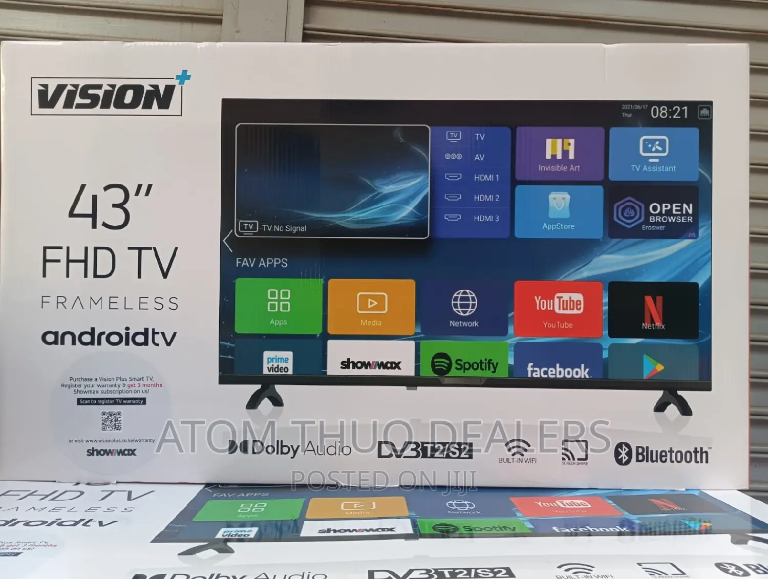Vision Plus 43" FHD Frameless Android OS Smart TV
