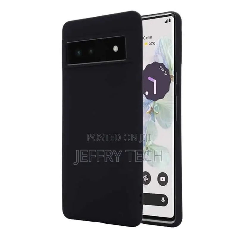 Soft Silicone Black Case With Lanyard - For Google Pixel 7a