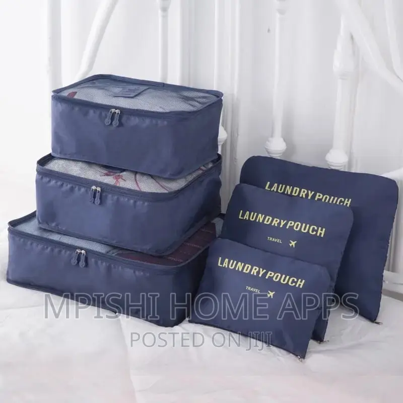 6pcset Travel Suitcase Organizer Foldable Cosmetic Organizer
