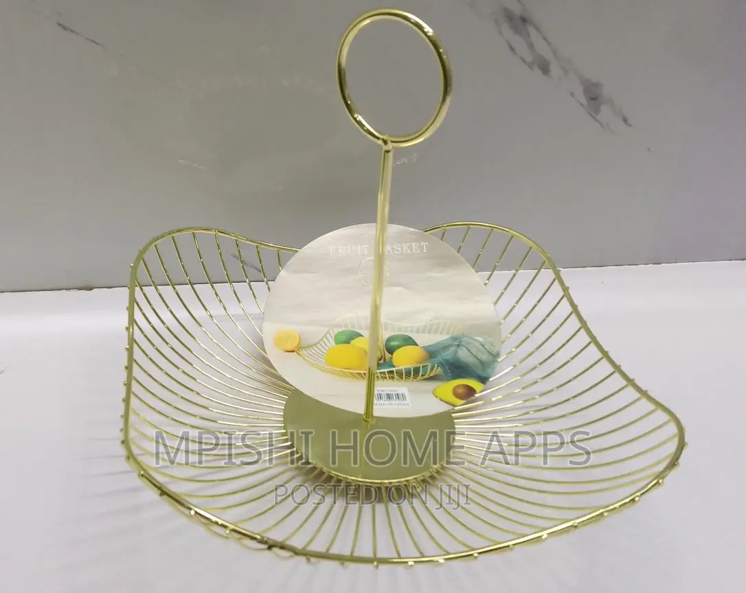 Detachable Metallic Fruits BASKET With Stand 
Size 33cm