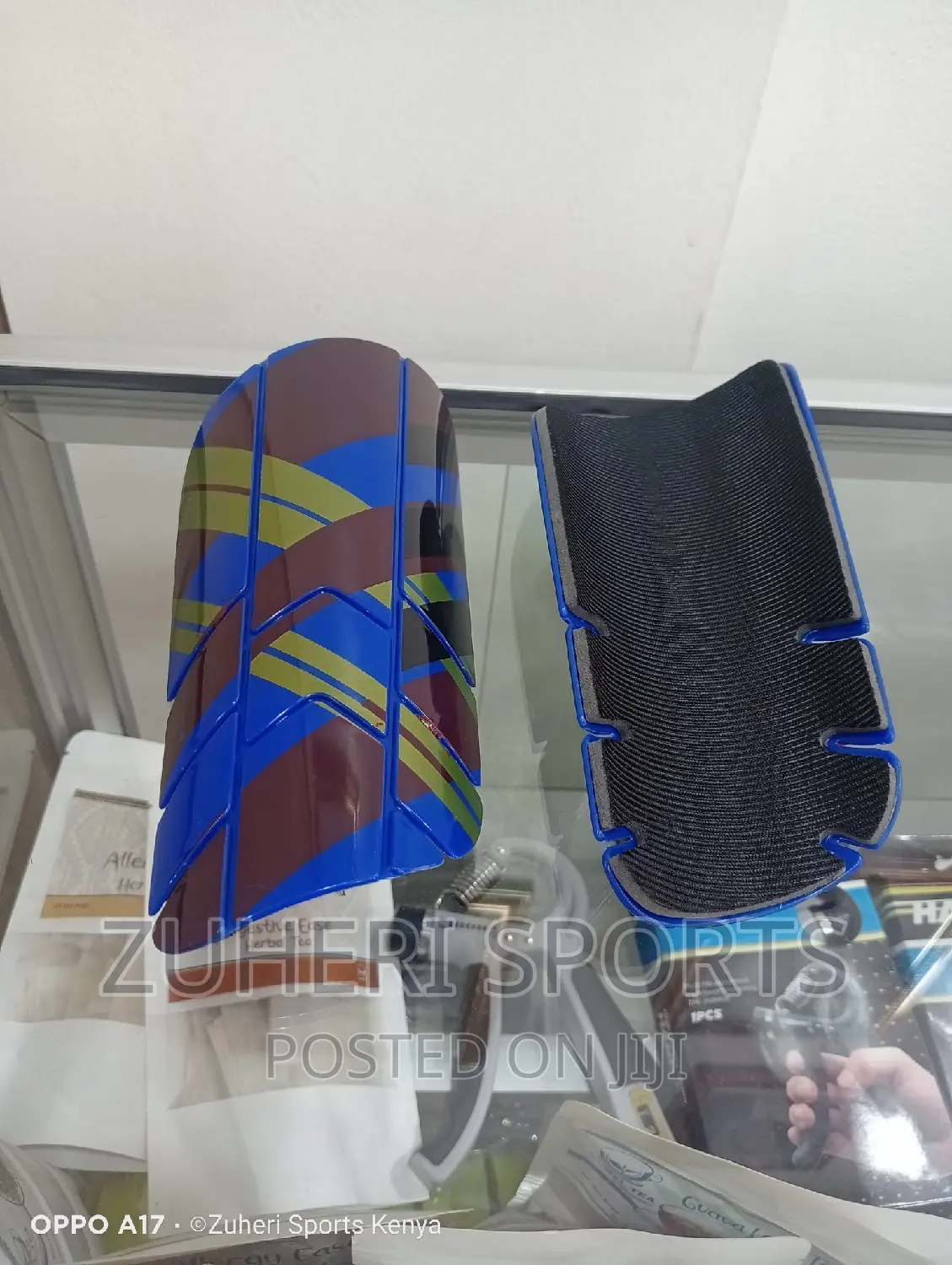 Shin Guard Stripped for Football Shin Protection