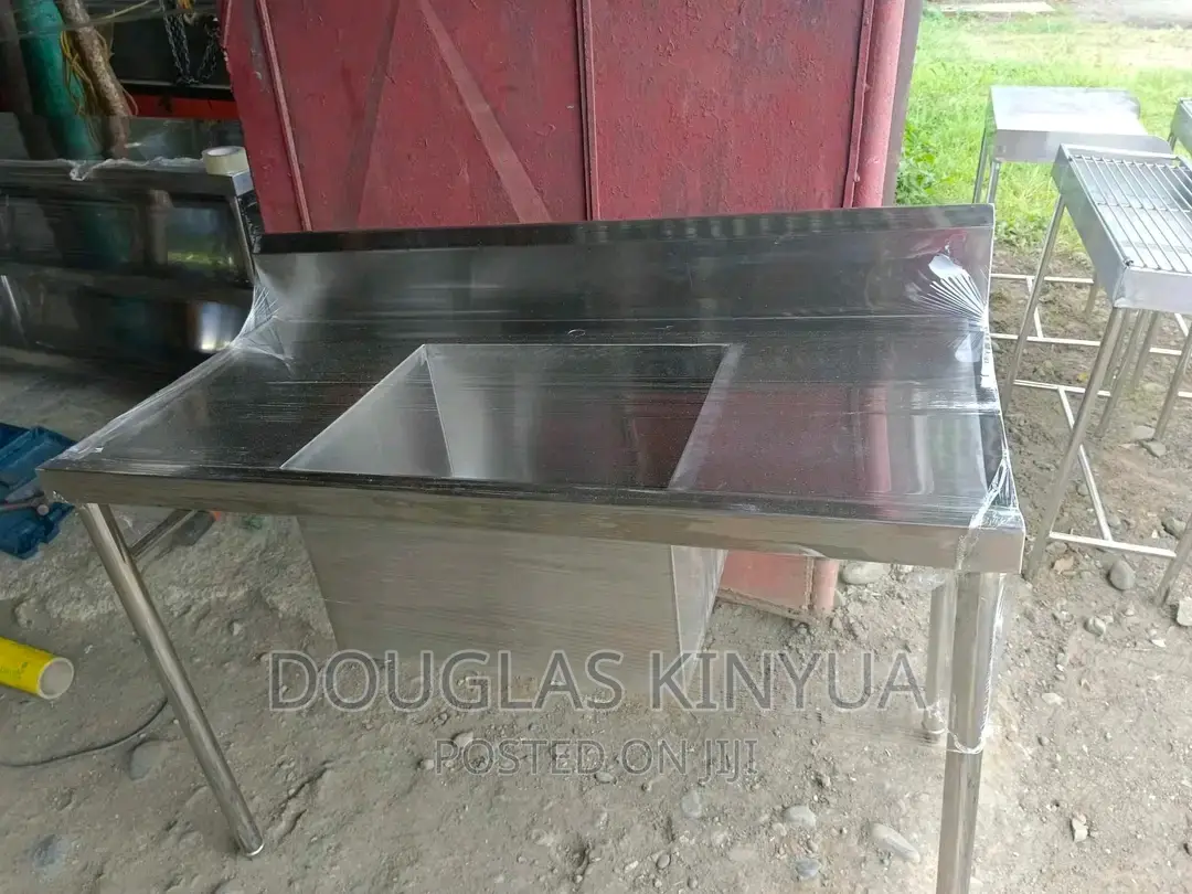 Stainless Steel 110cm Working/ Sink Single Bowl Washing Sink