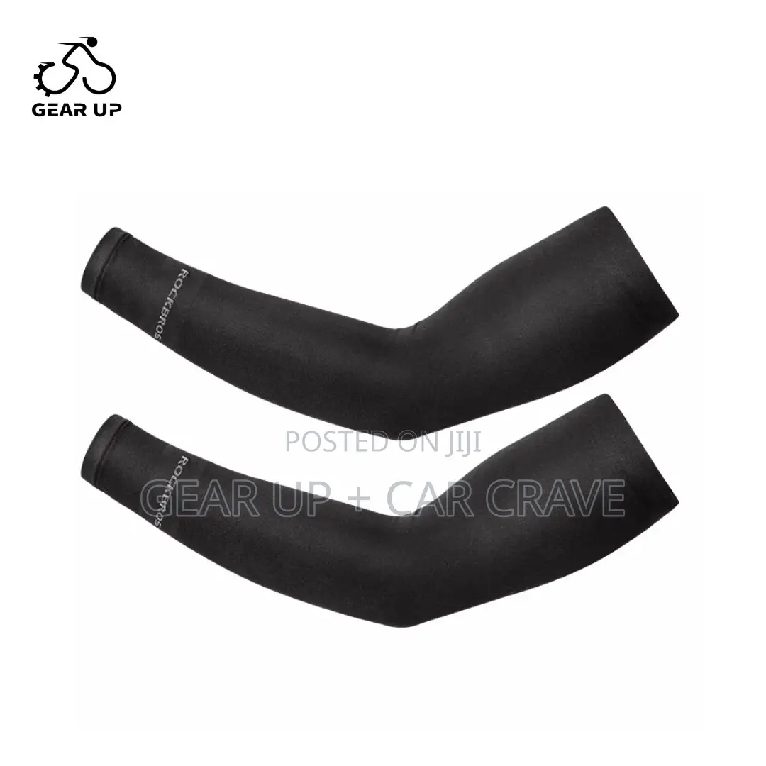 Rockbros Cycling Sports Gym Arm Sleeves White Black