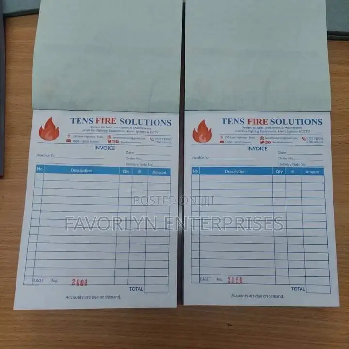 Delivery and Invoice Receipt Books Printing
