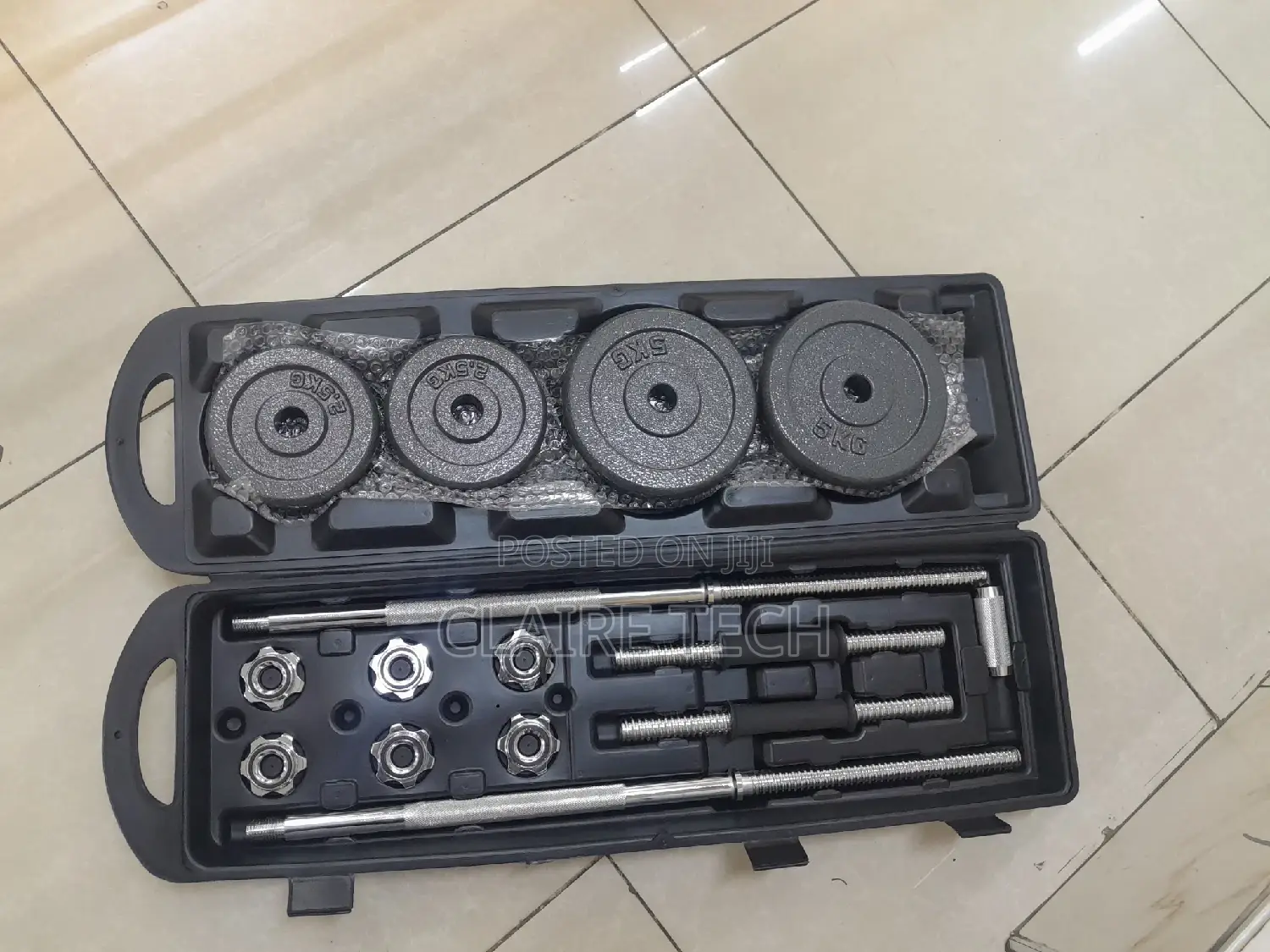 50 KGS Set Dumbbells/Barbell With a Portable Case New