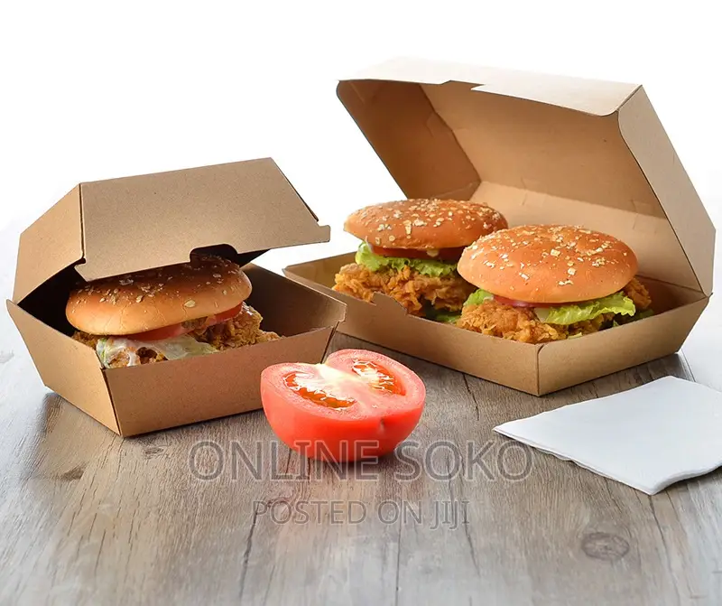 Kraft Take Away Burger Boxes - 10 PCS