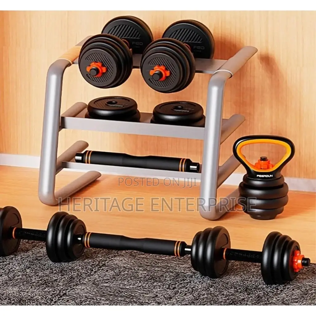 Dumbbells 6 in 1 Adjustable / Barbell / Kettlebell 30kg
