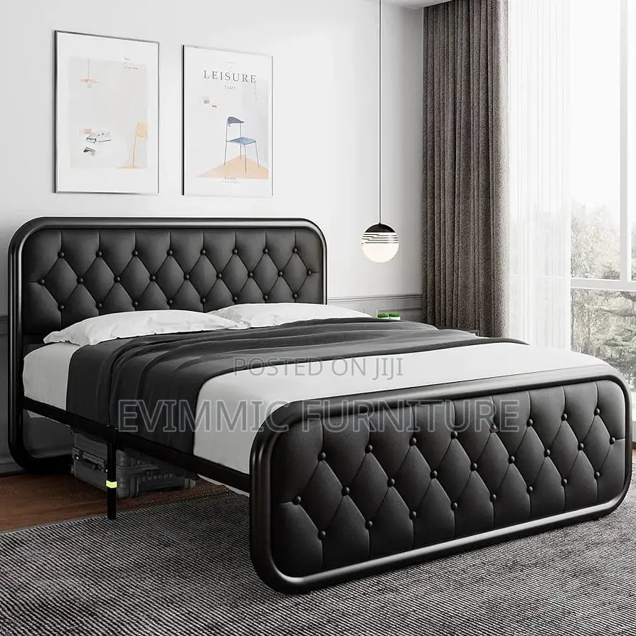 Queen Size Turfted Headboards Metal Beds