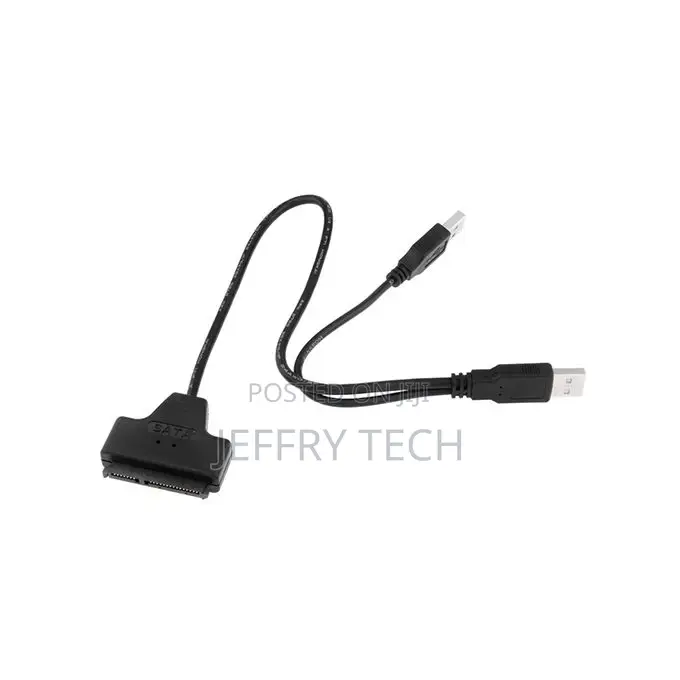 USB 2.0 to 2.5inch 22pin 7+15 ATA SATA 2.0 HDD/SSD Adapter