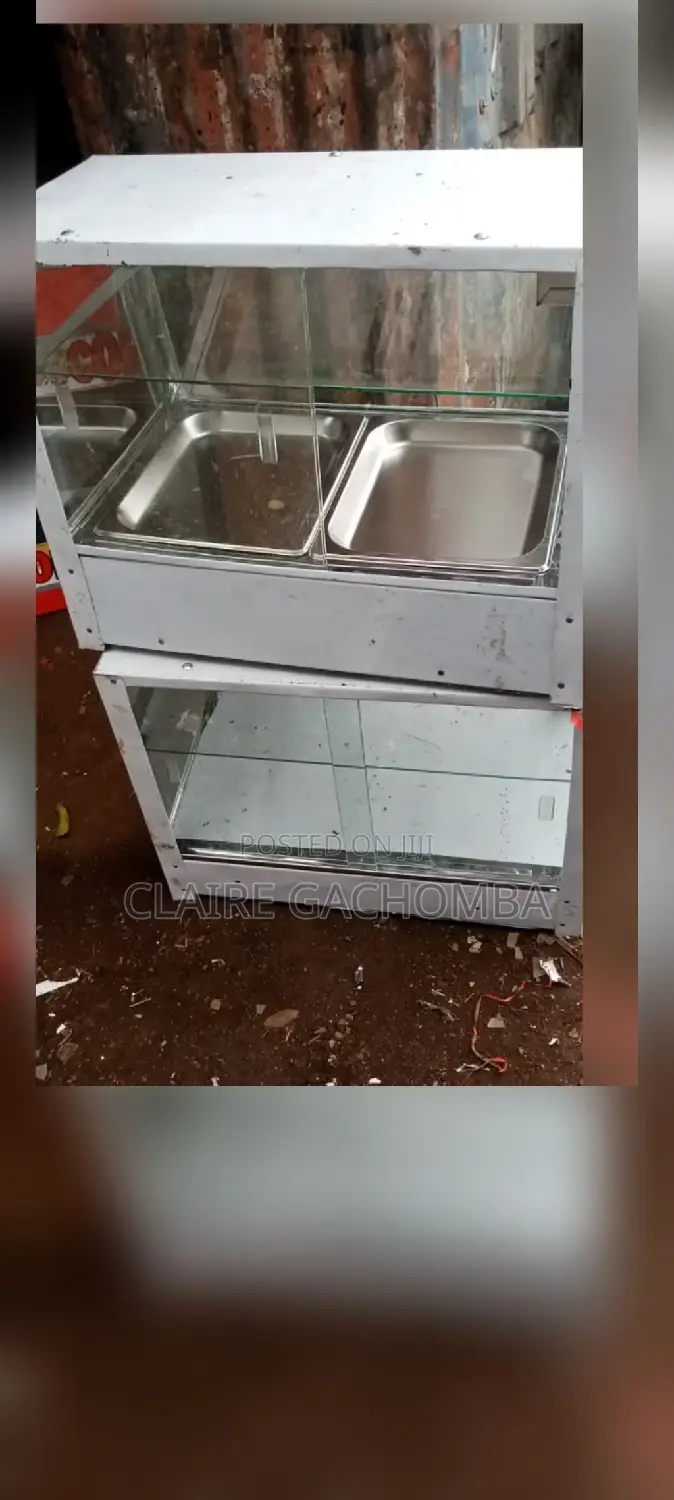 Double Insert Chips Warmer/ Chips Display Electric