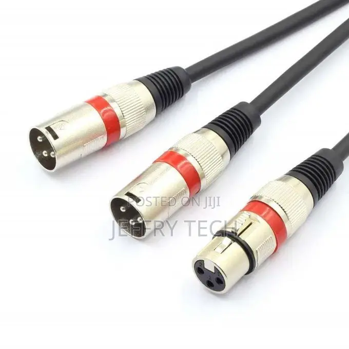 XLR 3pin Microphone Splitter Yadapter Dual Male Audio Extens