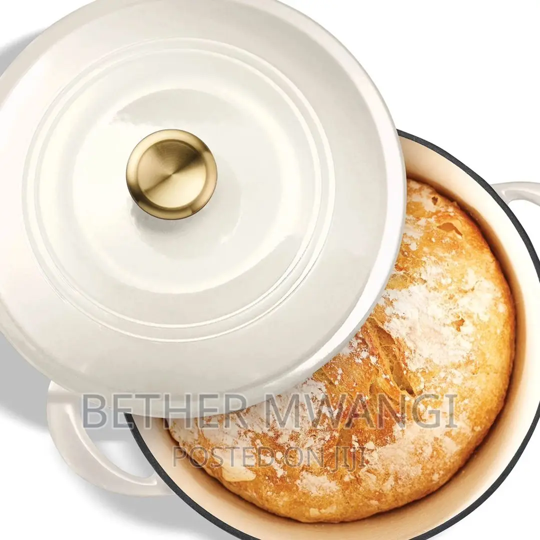 6.6 LTRS Cast Iron Tramontina Dutch Oven With Gold Knob