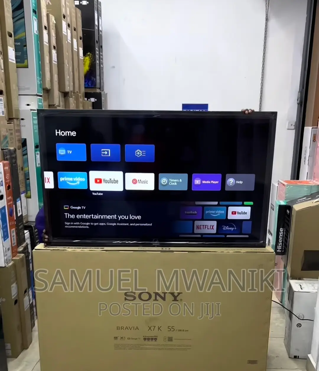 Sony 55" 55x75k Uhd HDR Smart Tv (Google Tv) New Model