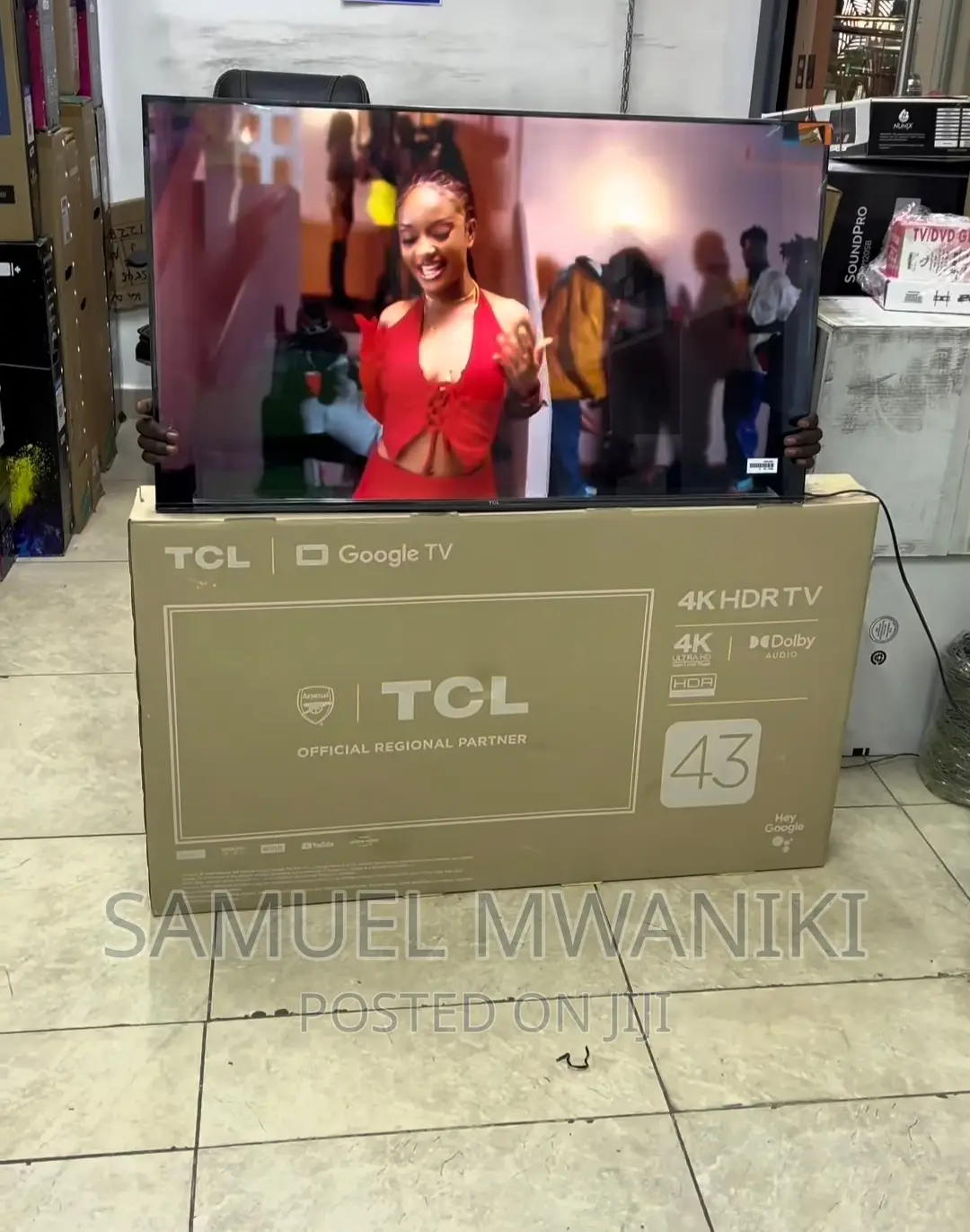 TCL 43” Frameless Uhd Google TV, Voice Control