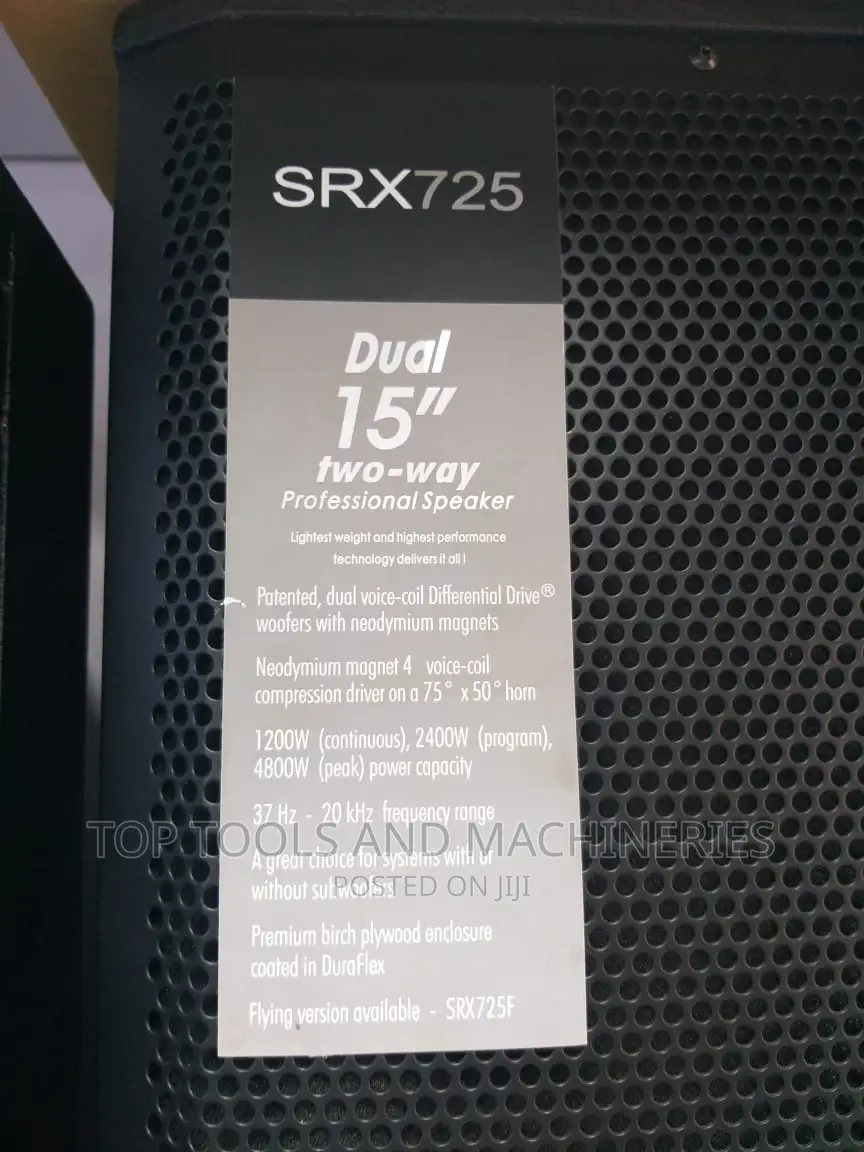 JBL SRX725 Dual 15" 4800W 2-Way Loudspeaker