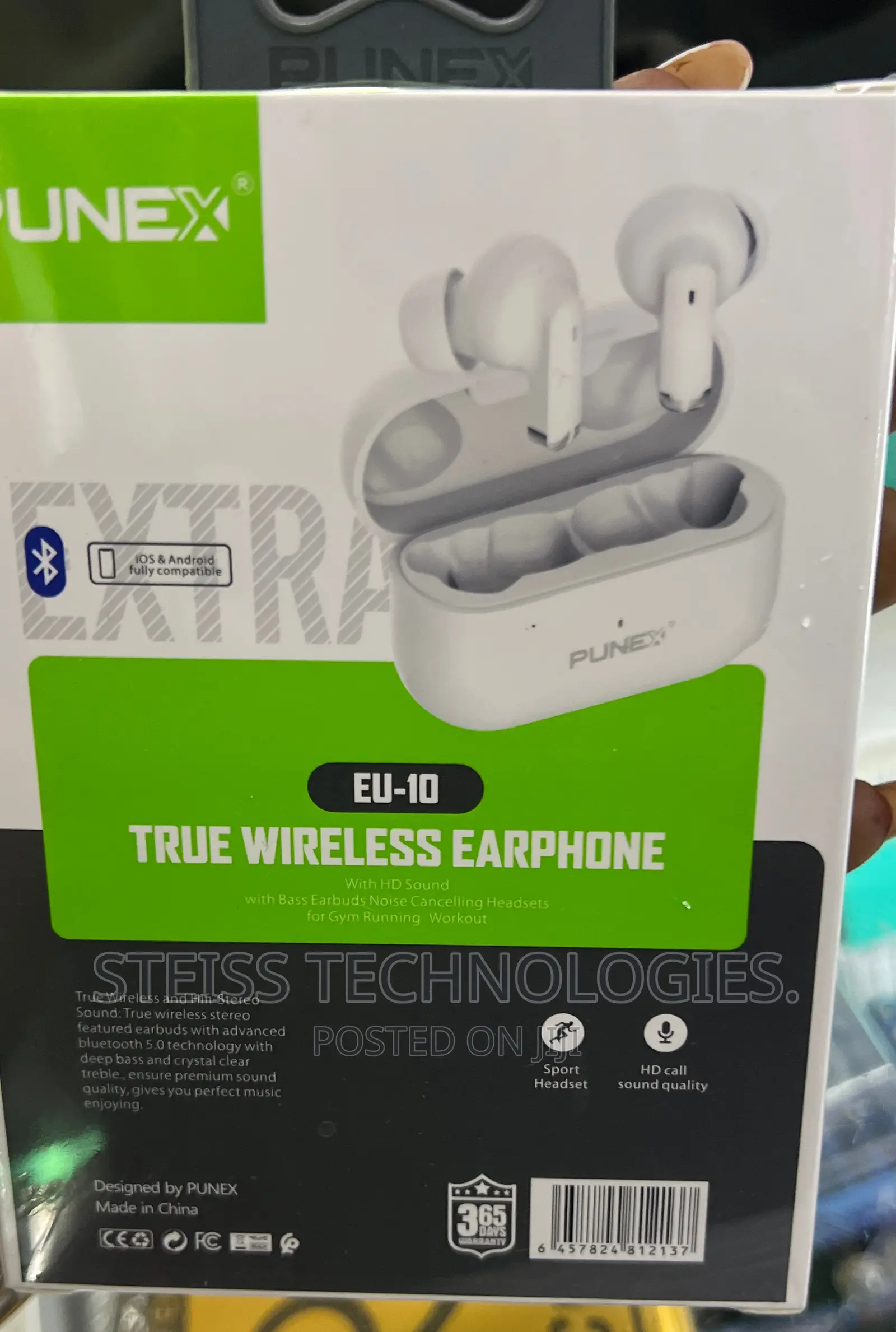 Punex EU-10 Wireless Earbuds.