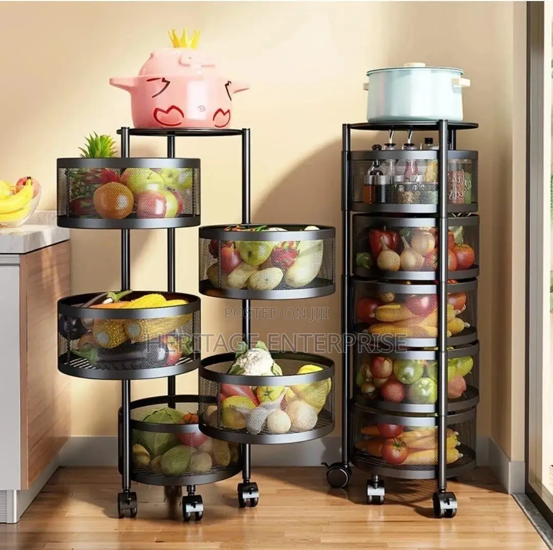 Kitchen Rack/Round /Kitchen Storage Rack With Wheels
