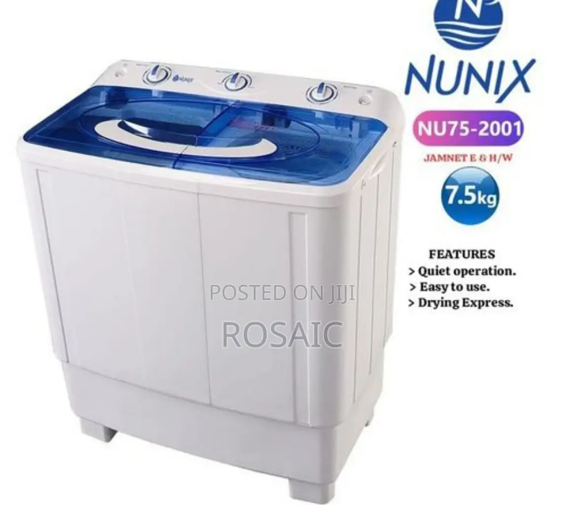 Nunix 7.5kgs Twin Tub Washing Machine at 17500
