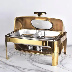 Gold Roll Top Chaffing Dish