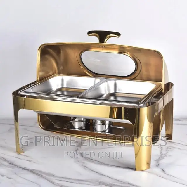 Gold Roll Top Chaffing Dish