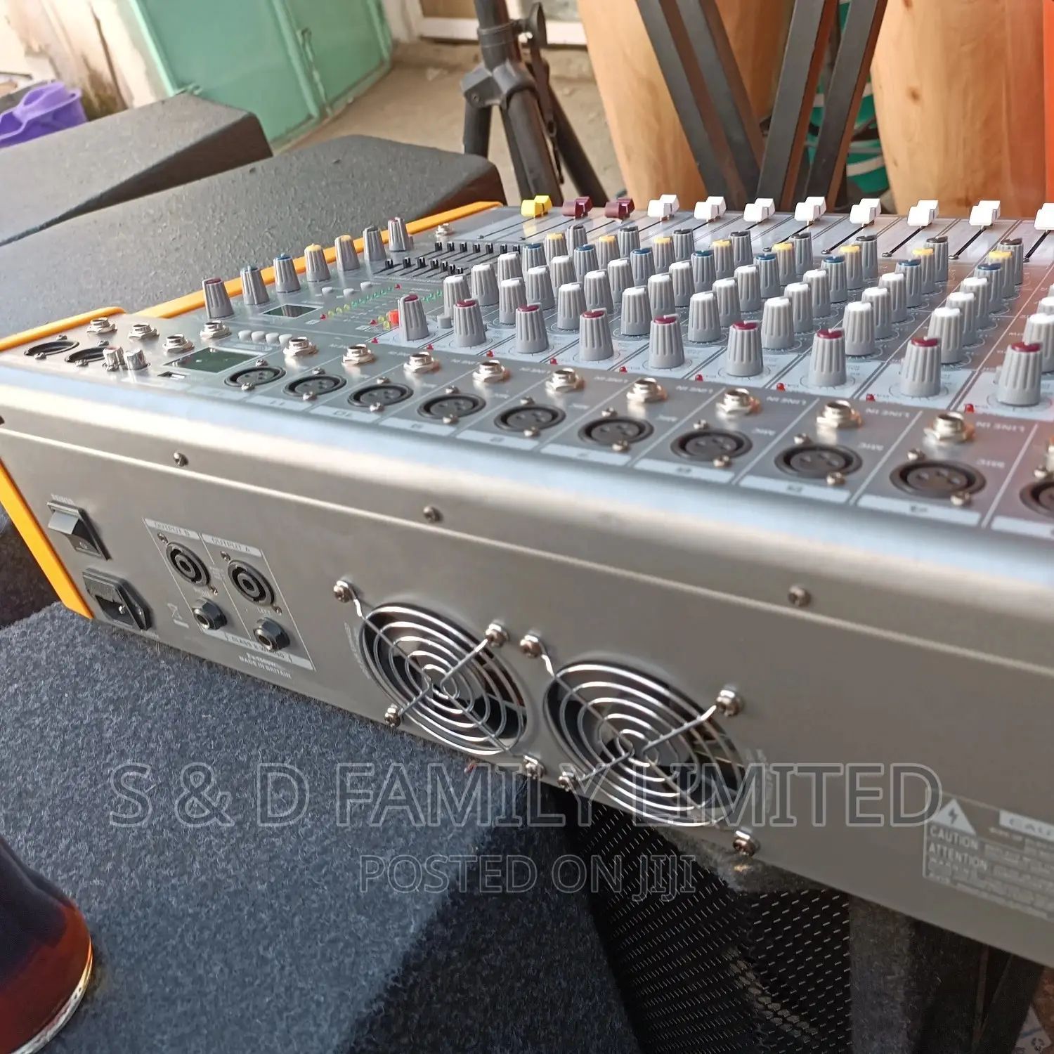 Yellow Omax Powered Mixer
