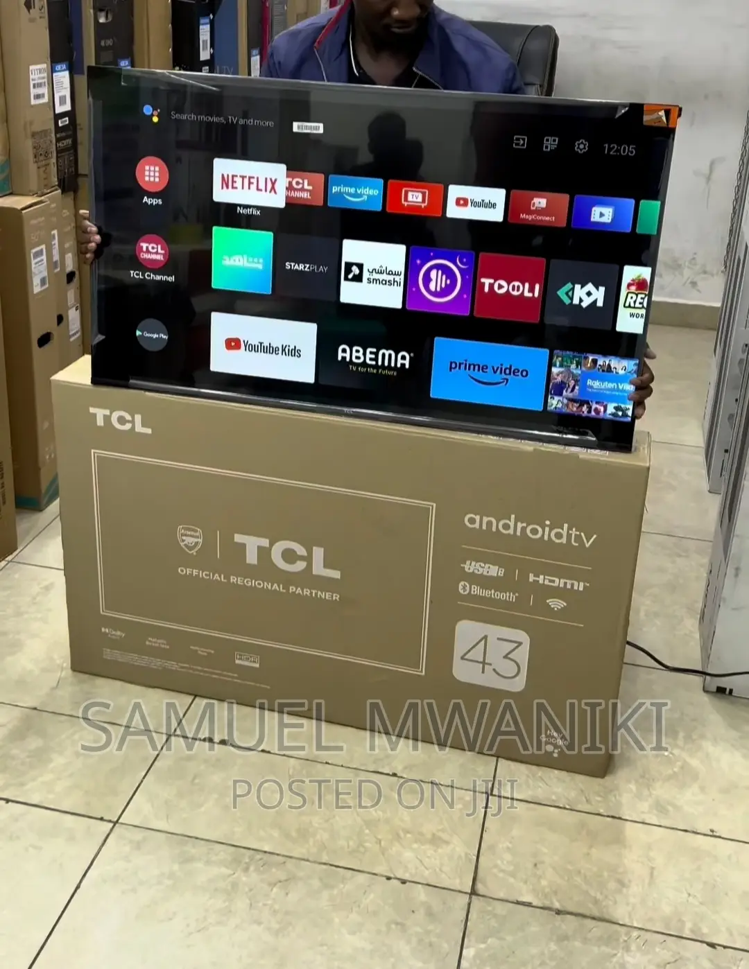 TCL 43" Smart Android TV FHD Display Netflix, Youtube, Hdr+