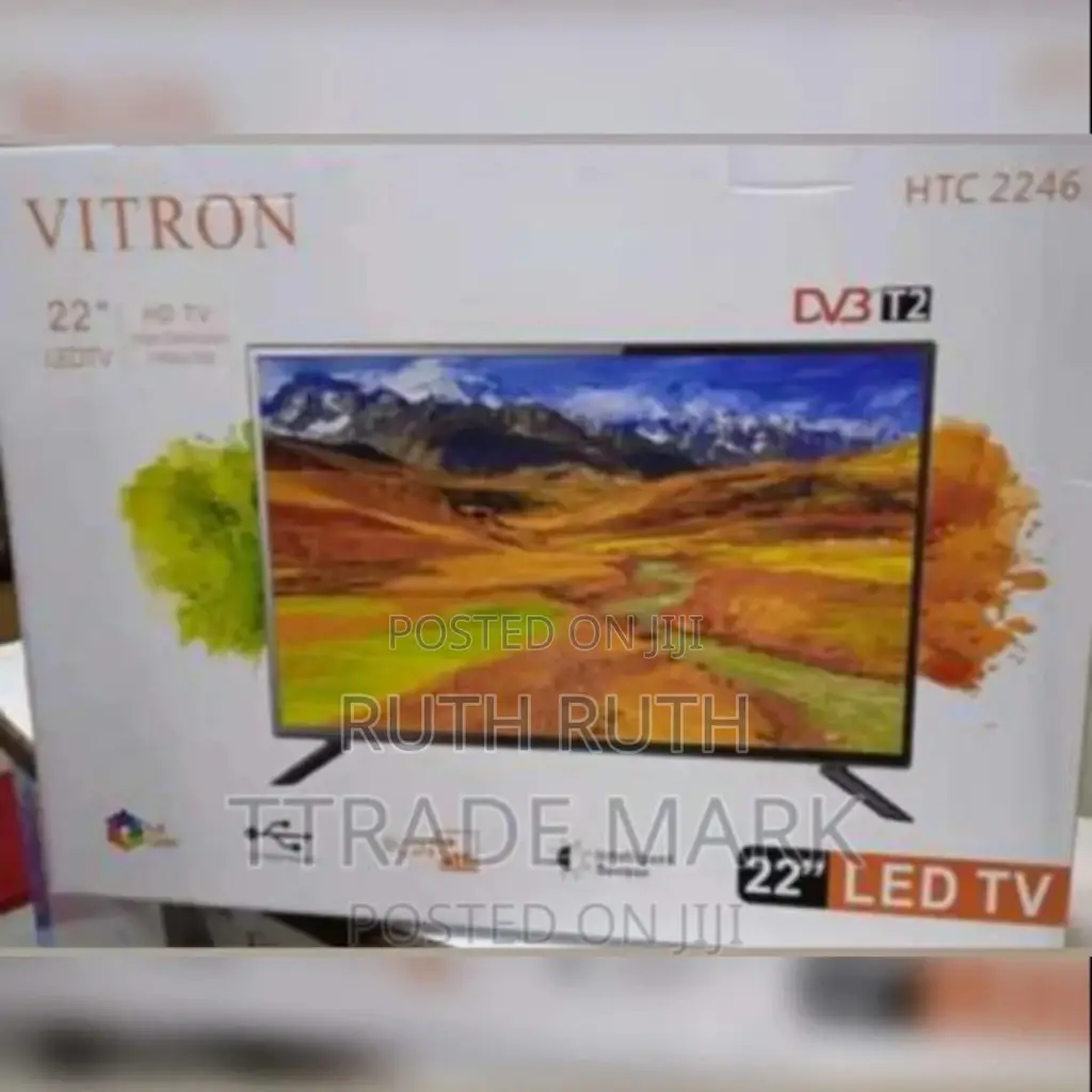 Vitron 22" Inch TV SCREEN Dvbt2 Clear Pictures Black
5.0f