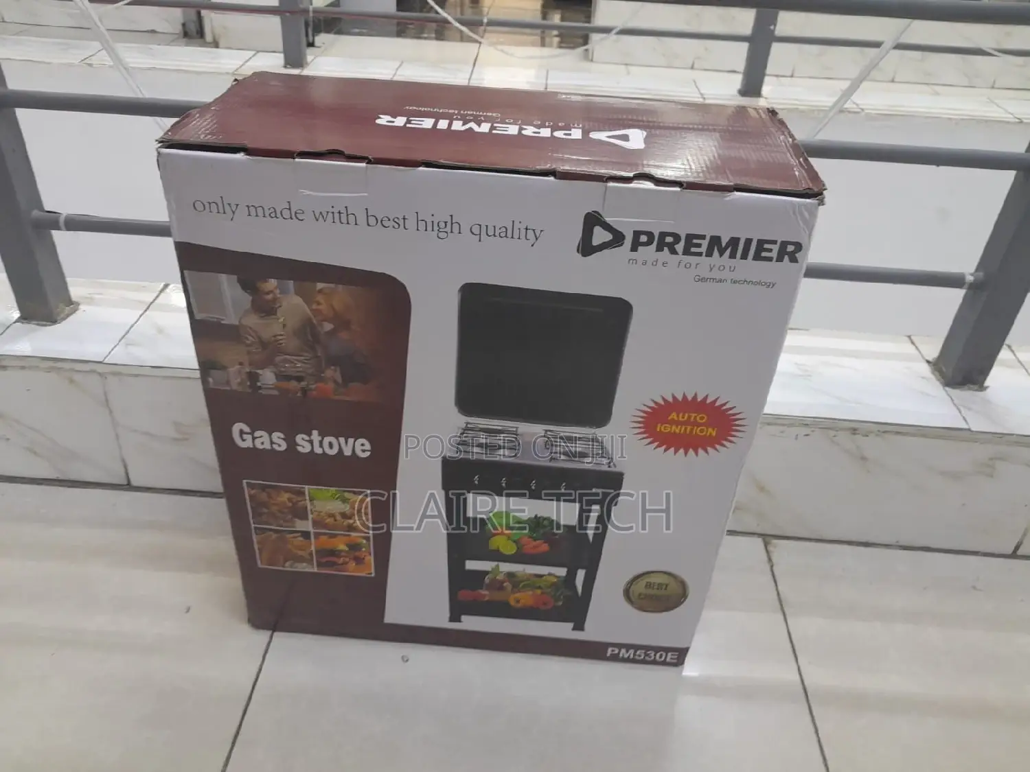 Premier 4 Burner Gas Standing Cooker With Shelf Stove PM530E