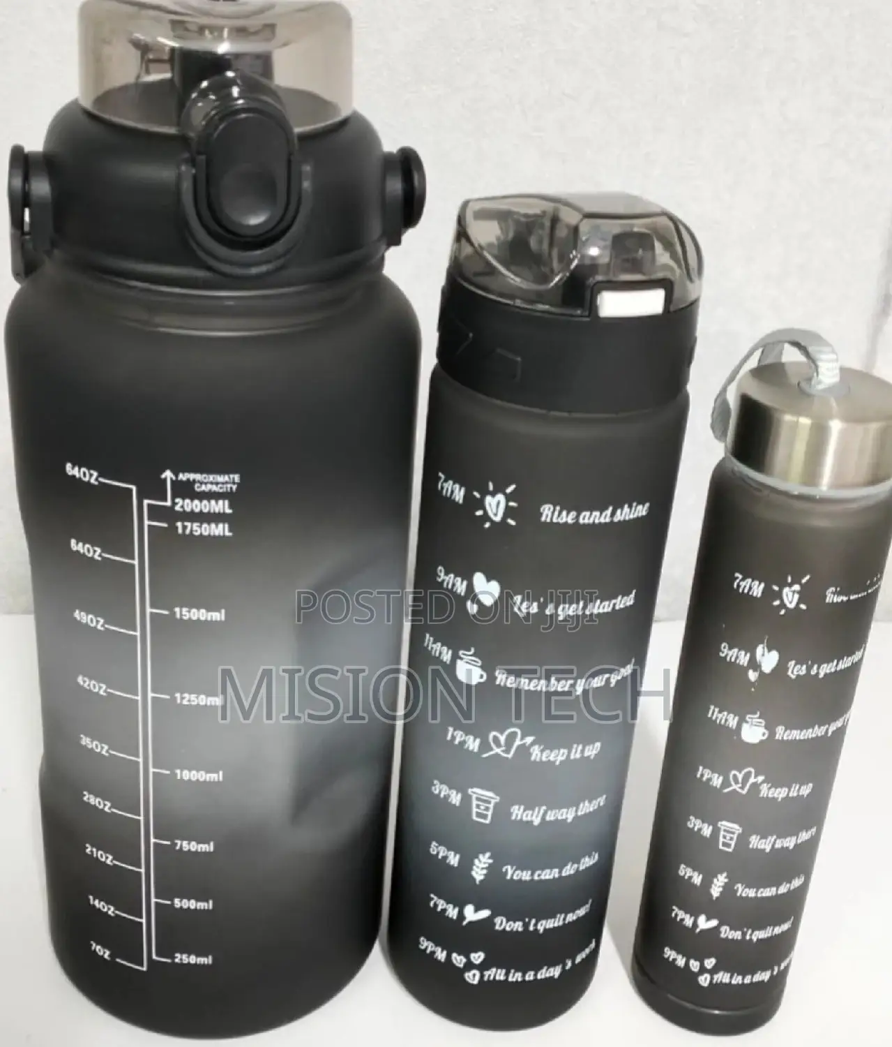 3 In 1 Motivational Water Bottle